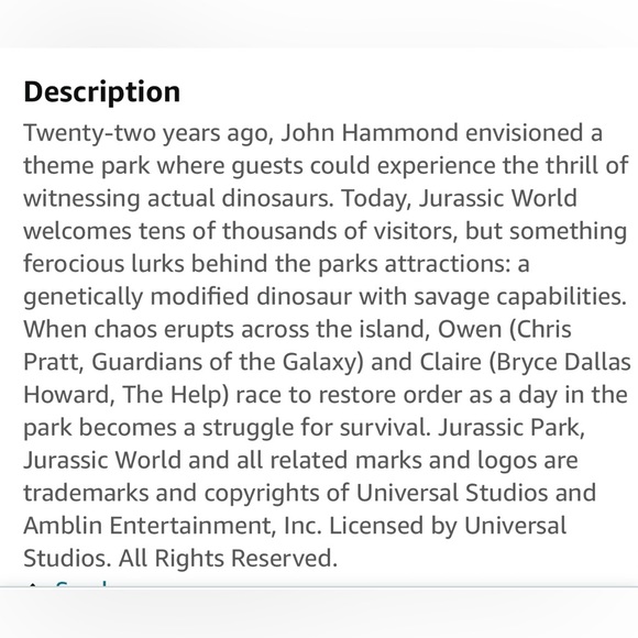 Jurassic World Blue Graphic T-Shirt Isla Nublar Lagoon Universal Studios XL GUC - Picture 6 of 17